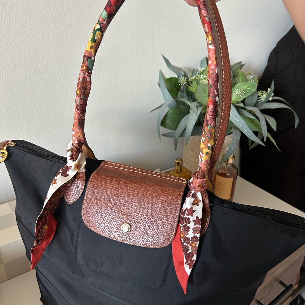 Longchamp 100% Silk Scarf